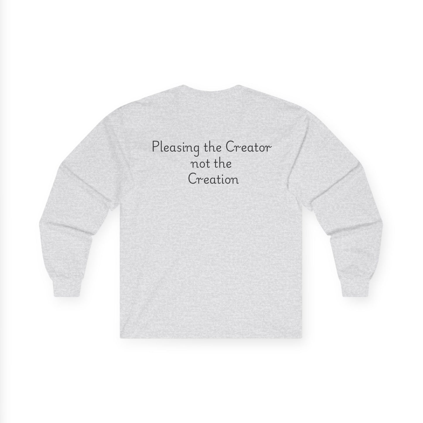 Islamic Long Sleeve Shirt – Pleasing the Creator Design | Modest Message Co. | Modest Muslim Apparel