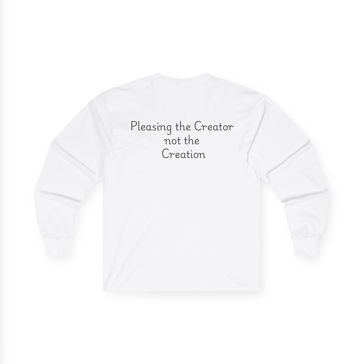 Islamic Long Sleeve Shirt – Pleasing the Creator Design | Modest Message Co. | Modest Muslim Apparel